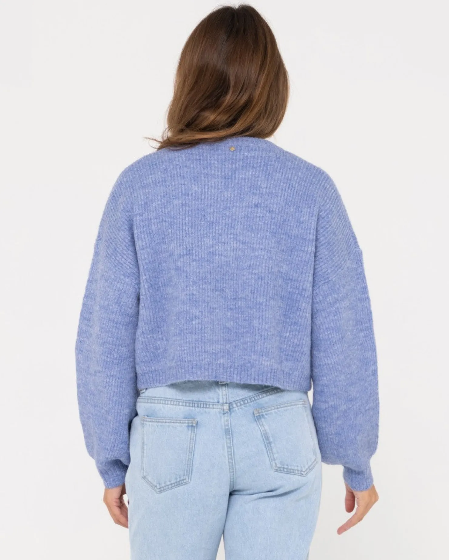 Womens Rusty Sundae Oversized Cropped Crew Neck