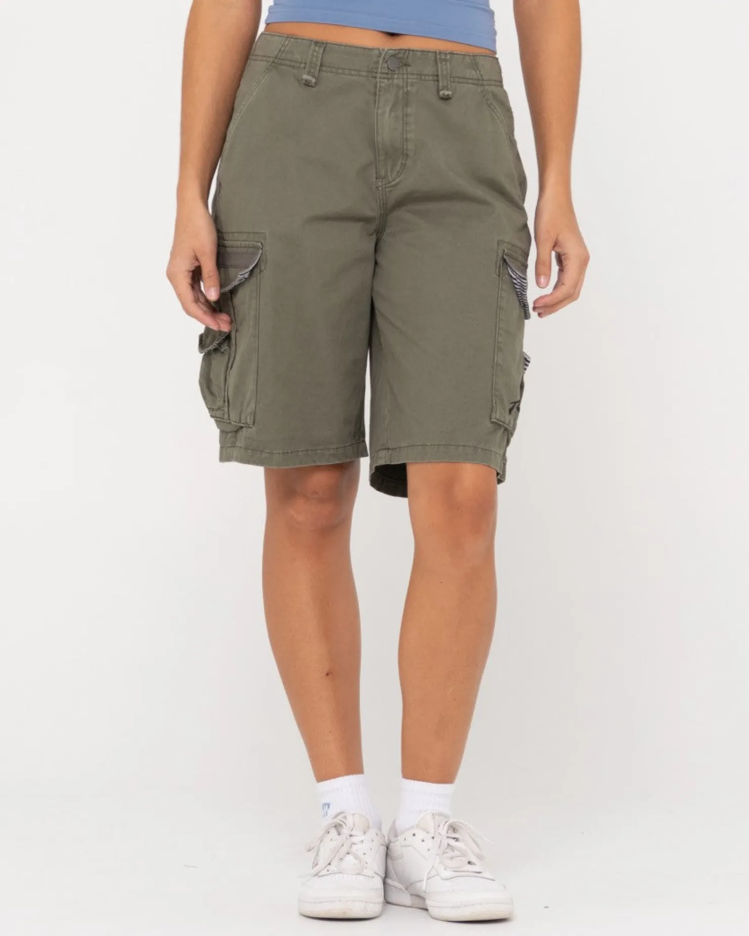 Womens Rusty Tank Girl Low Rise Loose Fit Cargo Short