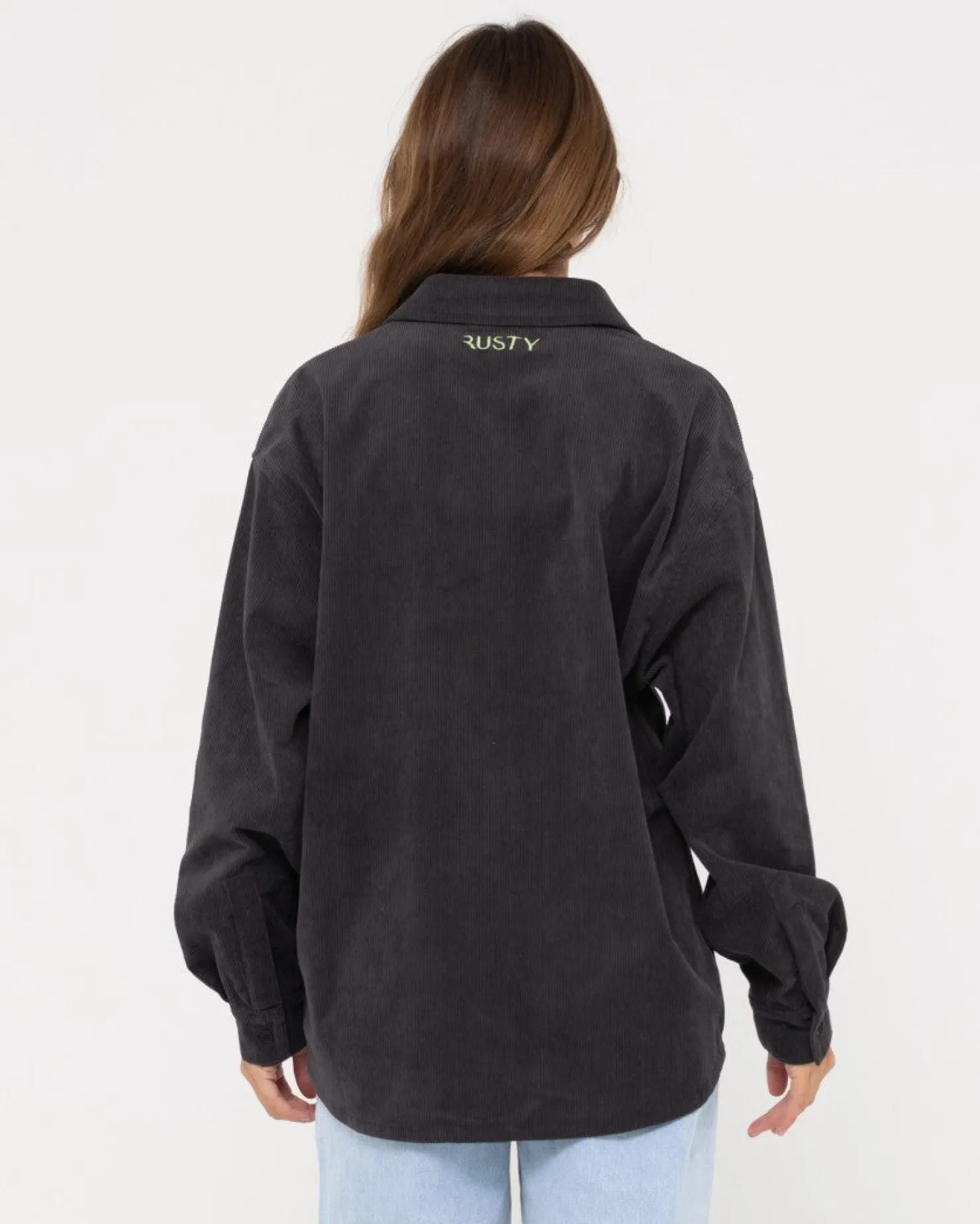 Womens Rusty The Secret Oversized Cord Shirt