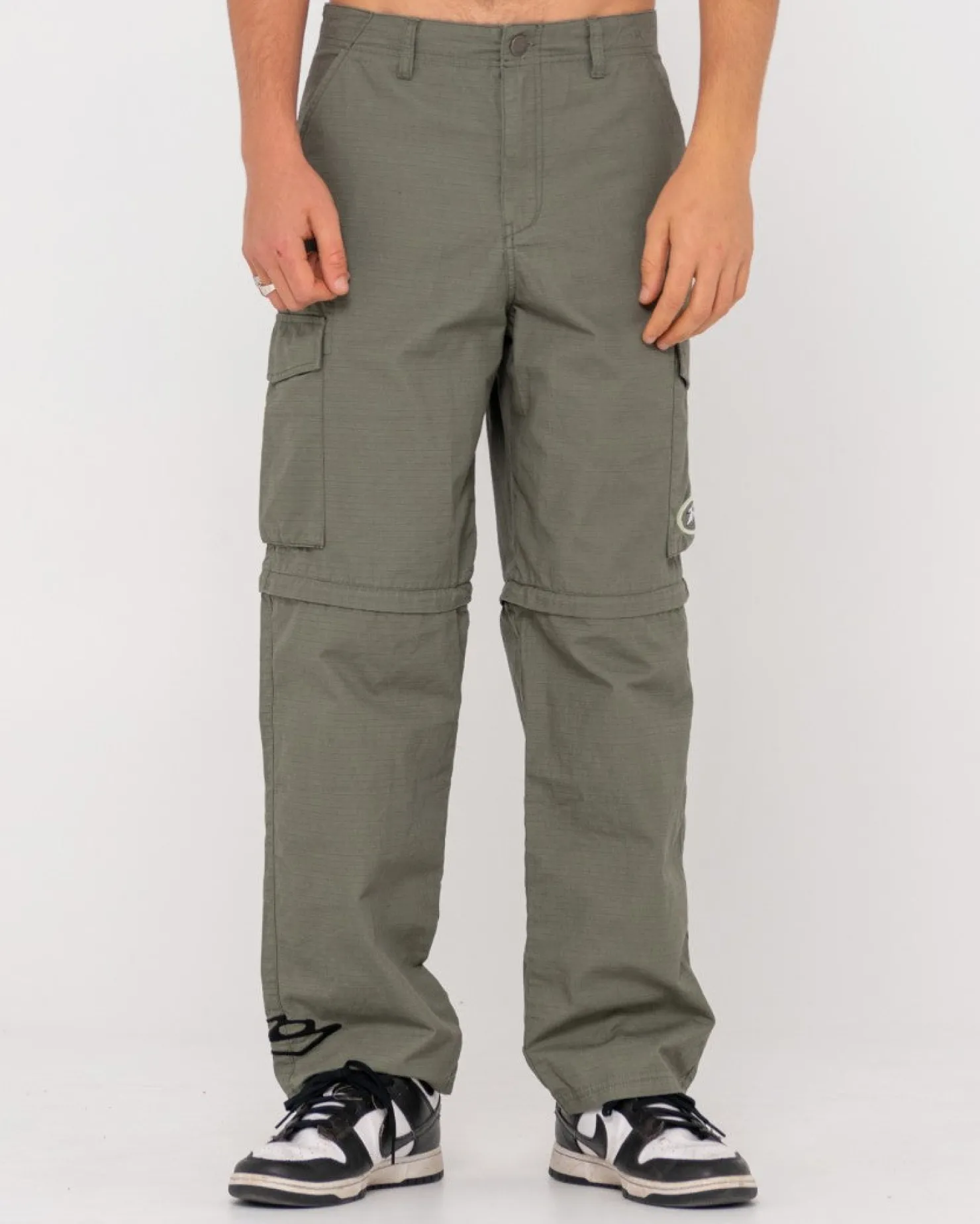 Mens Rusty Transformer Ripstop Zip Off Cargo Pant