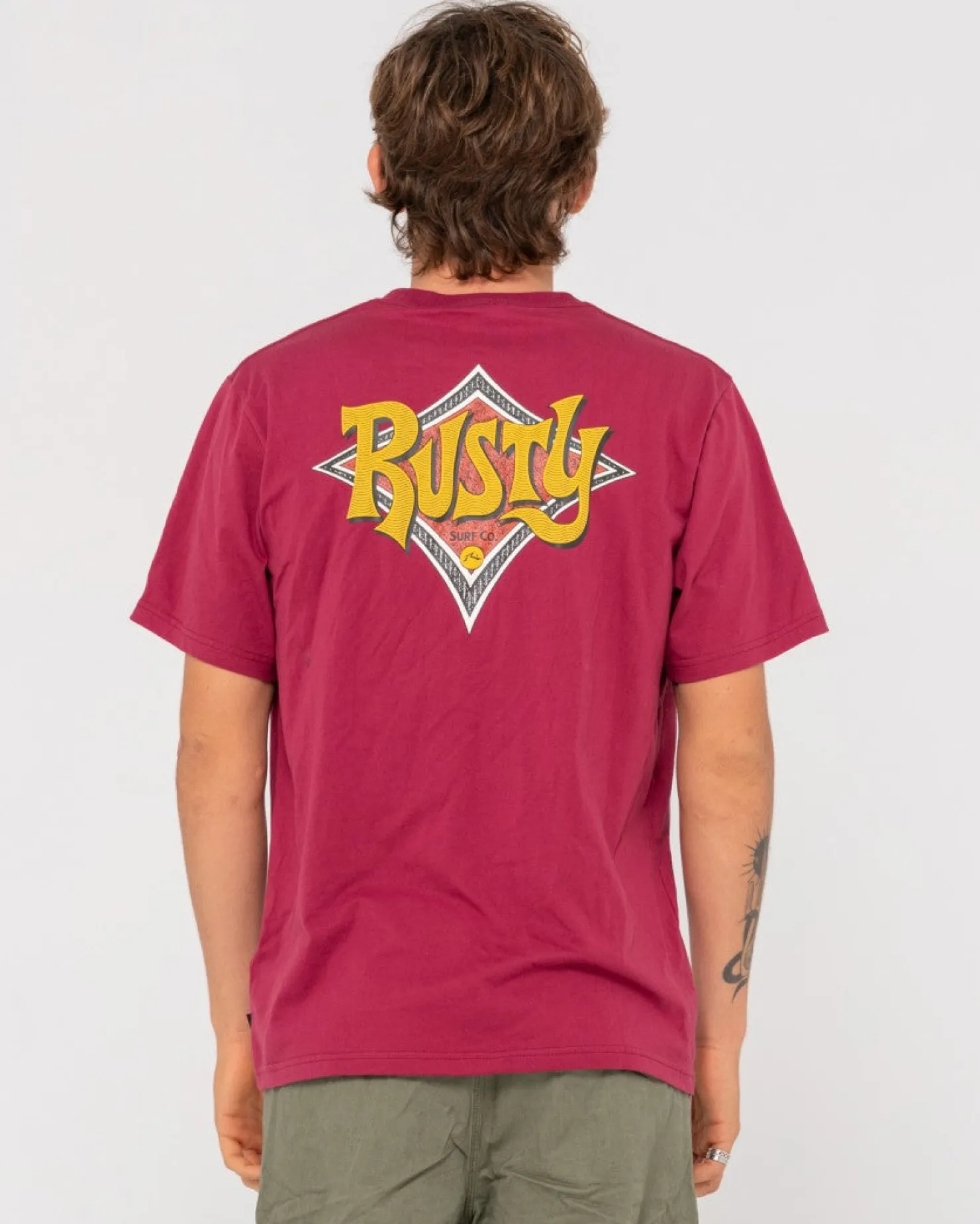 Mens Rusty Twisted Diamond Short Sleeve Graphic Tee