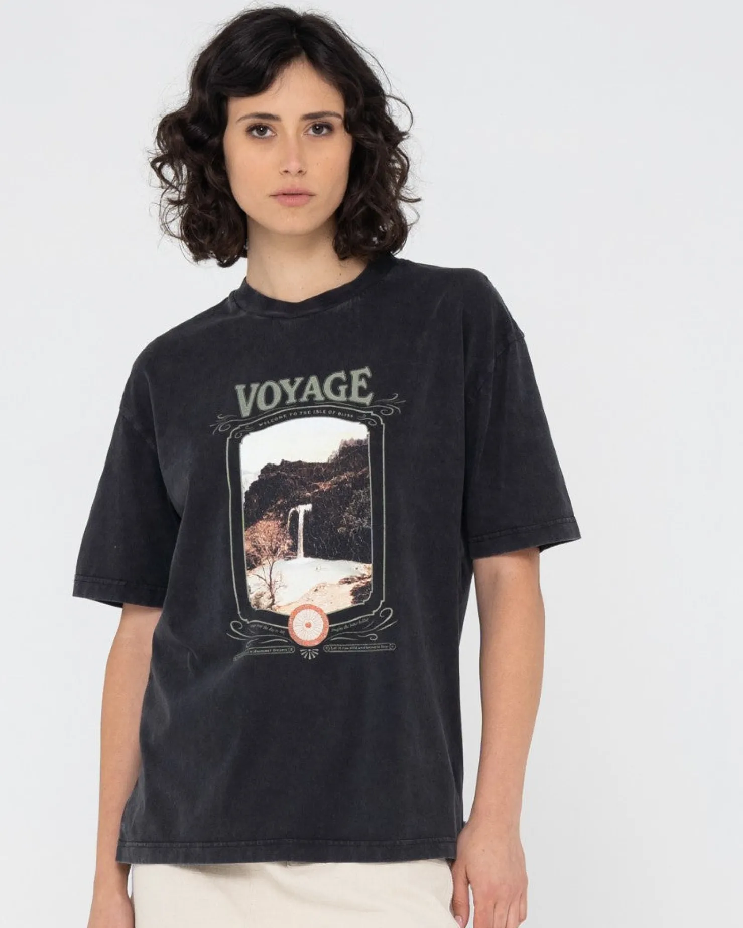 Womens Rusty Voyage Boyfriend Fit Tee