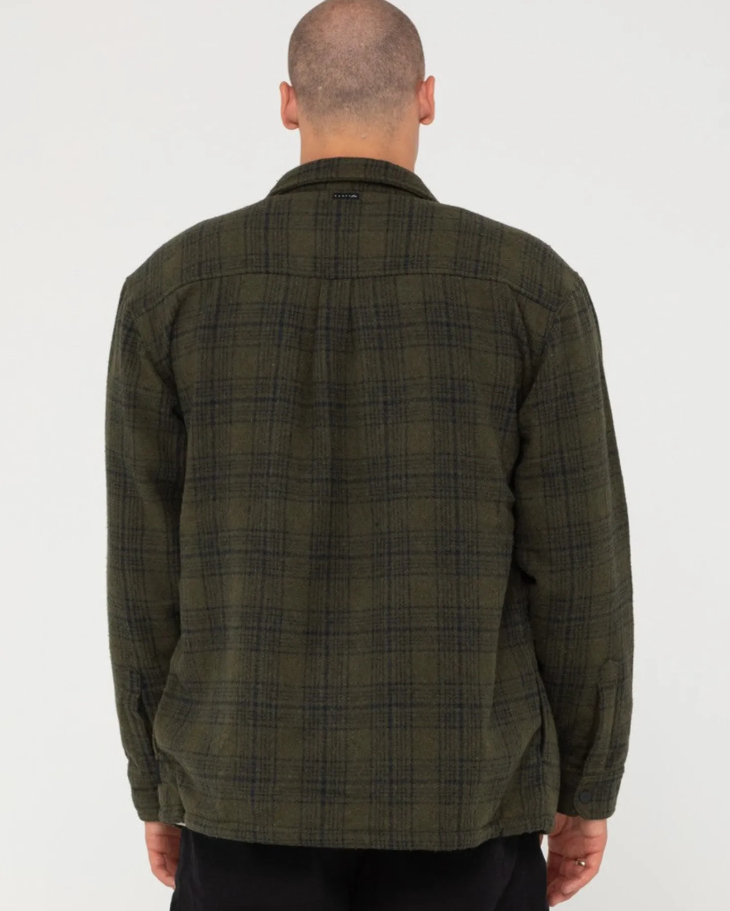 Mens Rusty Woodchuck Woven Plaid Zip Up Jacket